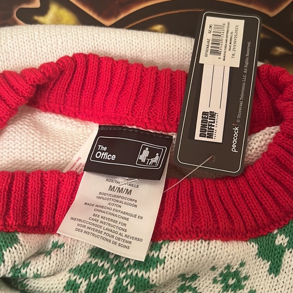 The Office DUNNER MIFFLIN Ugly Christmas Sweater Womens Size Medium NWT - Picture 5 of 5
